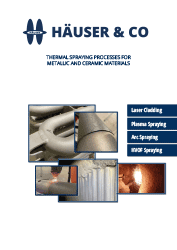 Front cover of the brochure “Thermal Spray Processes for Metallic and Ceramic Materials”