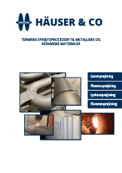 Brochure: Termiske sprøjteprocesser til metalliske og keramiske materialer
